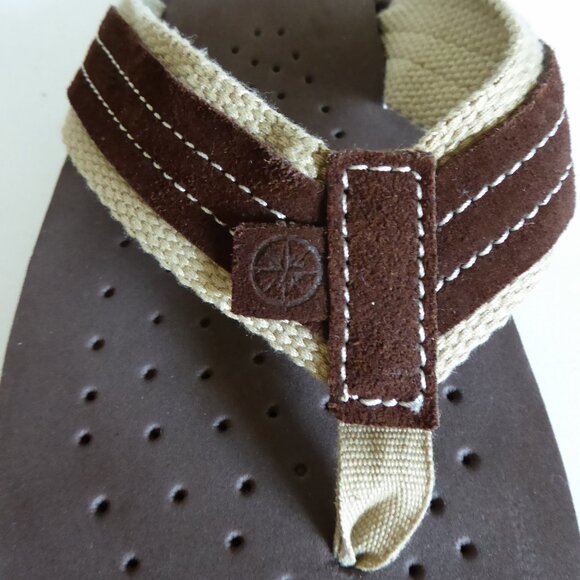 HARBOUR CLUB BRAND MENS BROWN FLIP FLOP SANDALS (NEW) NEVER WORN - Picture 9 of 9